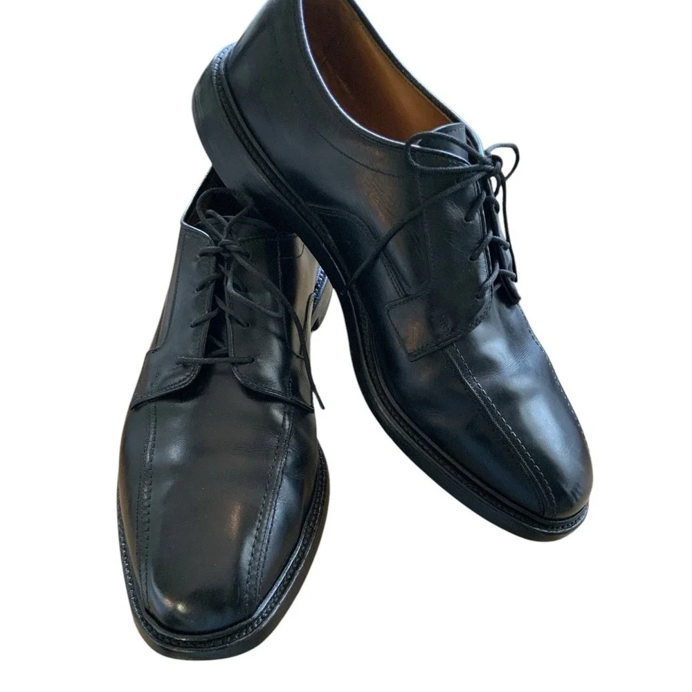 Allen Edmonds Hillcrest 5904 Black Leather Oxford Dress Shoes Men's Sz 11D Italy